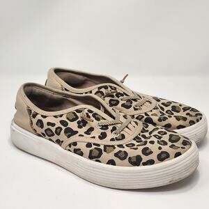 Hey Dude Conway Desert Leopard Slip On Sneakers Women Size 7 Comfort Casual